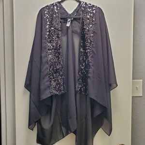 Marc New York, Andrew Marc, black, sequin, shaw, cover up